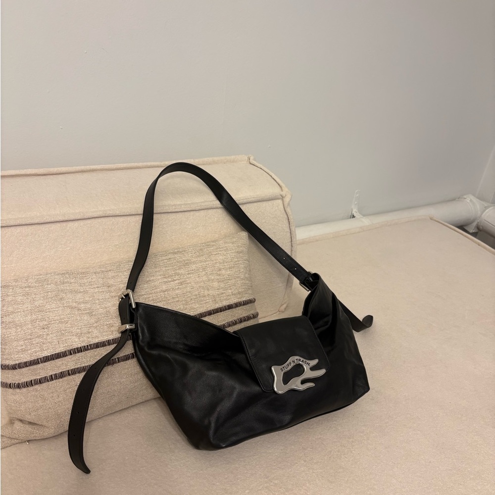Black Leather Shoulder Bag